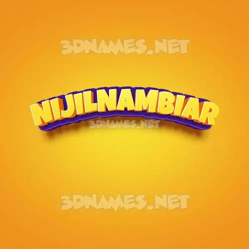 nijilnambiar in Orange Toon style - 3D name wallpaper nijilnambiar in Orange Toon style - 3D name wallpaper