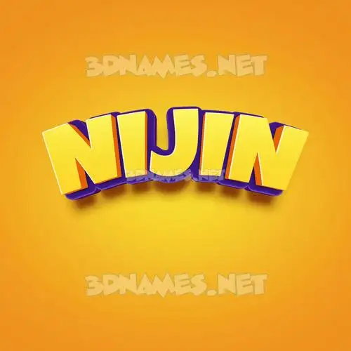 nijin in Orange Toon style - 3D name wallpaper nijin in Orange Toon style - 3D name wallpaper