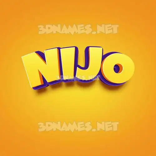 nijo in Orange Toon style - 3D name wallpaper nijo in Orange Toon style - 3D name wallpaper