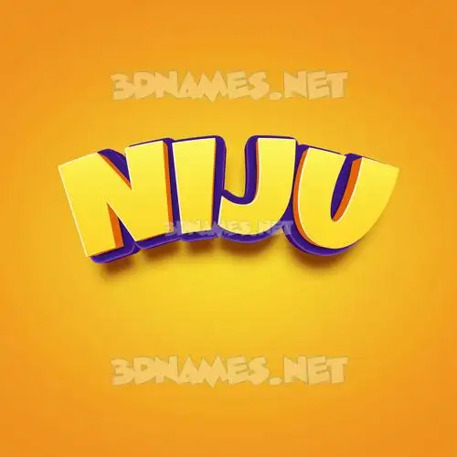 niju in Orange Toon style - 3D name wallpaper niju in Orange Toon style - 3D name wallpaper