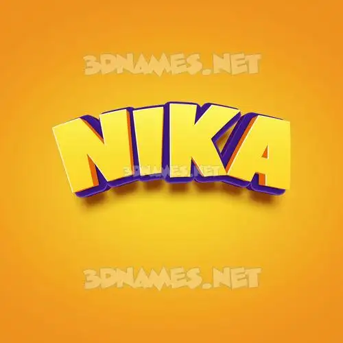 nika in Orange Toon style - 3D name wallpaper nika in Orange Toon style - 3D name wallpaper