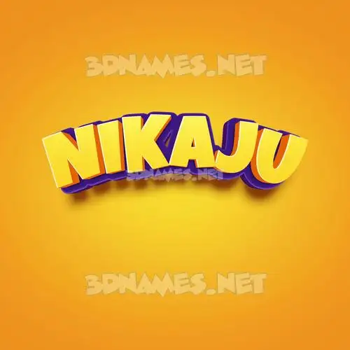nikaju in Orange Toon style - 3D name wallpaper nikaju in Orange Toon style - 3D name wallpaper