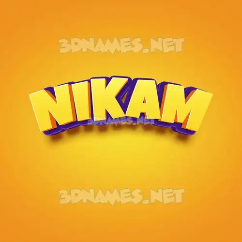 nikam in Orange Toon style - 3D name wallpaper nikam in Orange Toon style - 3D name wallpaper