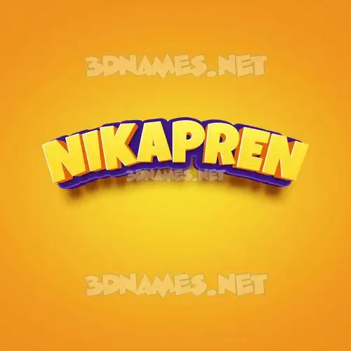nikapren in Orange Toon style - 3D name wallpaper nikapren in Orange Toon style - 3D name wallpaper