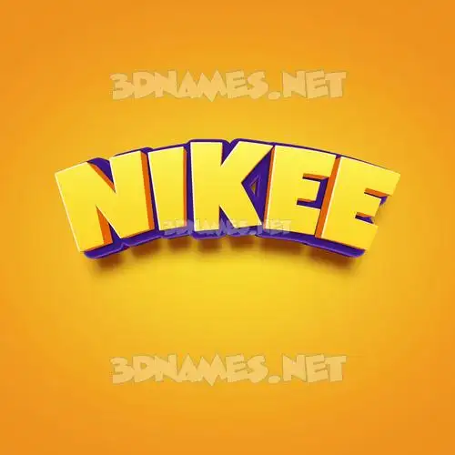 nikee in Orange Toon style - 3D name wallpaper nikee in Orange Toon style - 3D name wallpaper