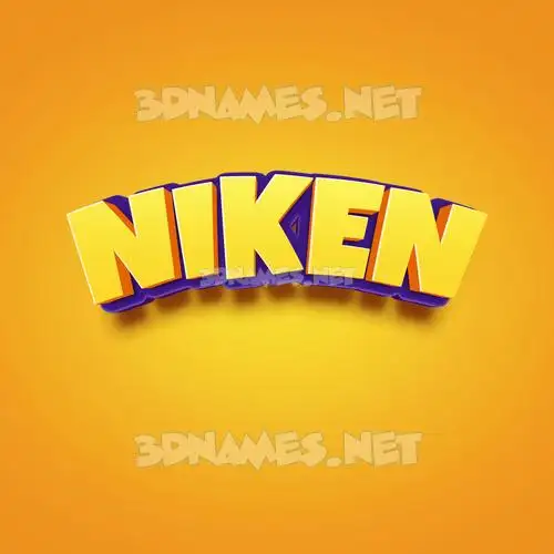 niken in Orange Toon style - 3D name wallpaper niken in Orange Toon style - 3D name wallpaper