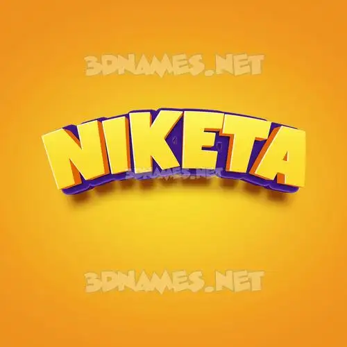 niketa in Orange Toon style - 3D name wallpaper