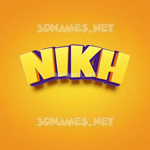 nikh in Orange Toon style - 3D name wallpaper nikh in Orange Toon style - 3D name wallpaper