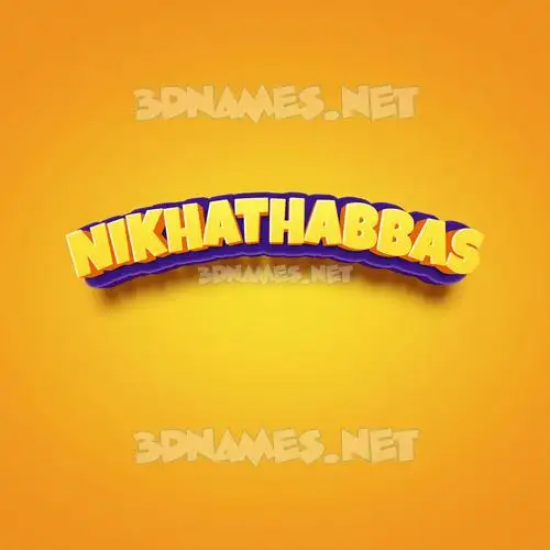 nikhathabbas in Orange Toon style - 3D name wallpaper nikhathabbas in Orange Toon style - 3D name wallpaper