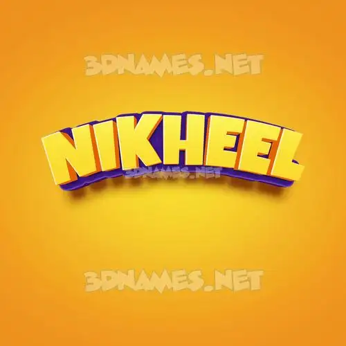 nikheel in Orange Toon style - 3D name wallpaper nikheel in Orange Toon style - 3D name wallpaper