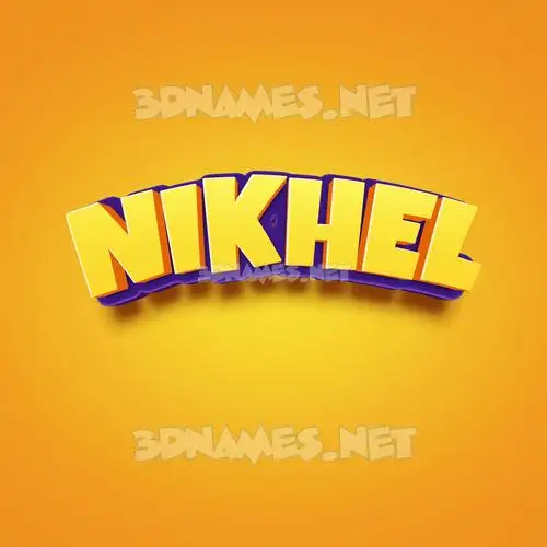 nikhel in Orange Toon style - 3D name wallpaper nikhel in Orange Toon style - 3D name wallpaper