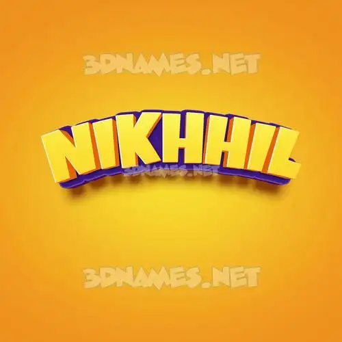 nikhhil in Orange Toon style - 3D name wallpaper