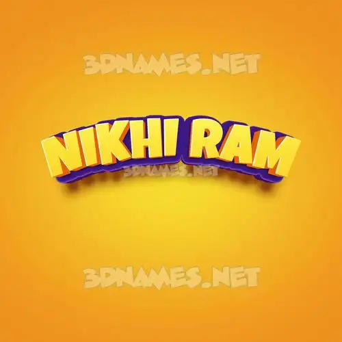 nikhi ram in Orange Toon style - 3D name wallpaper nikhi ram in Orange Toon style - 3D name wallpaper