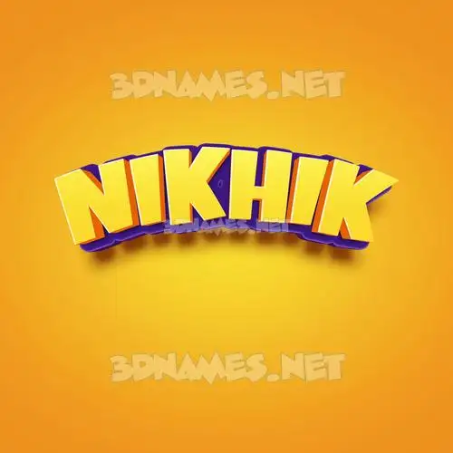 nikhik in Orange Toon style - 3D name wallpaper nikhik in Orange Toon style - 3D name wallpaper