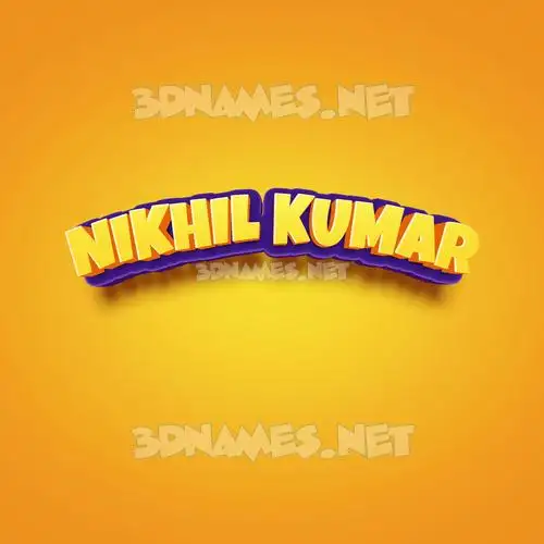 nikhil kumar in Orange Toon style - 3D name wallpaper nikhil kumar in Orange Toon style - 3D name wallpaper