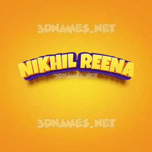 nikhil reena in Orange Toon style - 3D name wallpaper nikhil reena in Orange Toon style - 3D name wallpaper