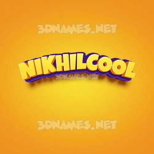 nikhilcool in Orange Toon style - 3D name wallpaper nikhilcool in Orange Toon style - 3D name wallpaper