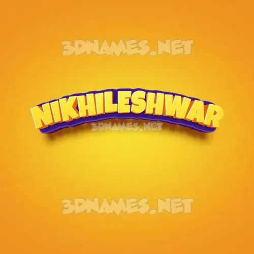 nikhileshwar in Orange Toon style - 3D name wallpaper nikhileshwar in Orange Toon style - 3D name wallpaper