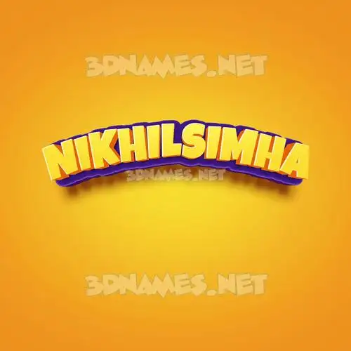 nikhilsimha in Orange Toon style - 3D name wallpaper nikhilsimha in Orange Toon style - 3D name wallpaper
