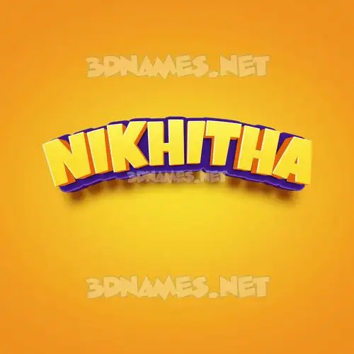 nikhitha in Orange Toon style - 3D name wallpaper nikhitha in Orange Toon style - 3D name wallpaper