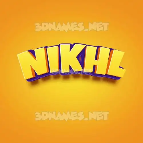 nikhl in Orange Toon style - 3D name wallpaper nikhl in Orange Toon style - 3D name wallpaper