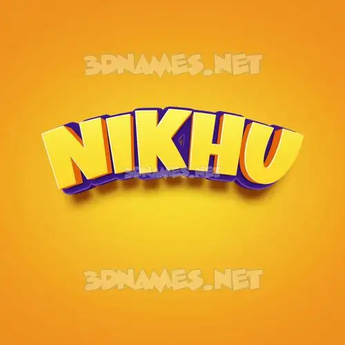 nikhu in Orange Toon style - 3D name wallpaper nikhu in Orange Toon style - 3D name wallpaper