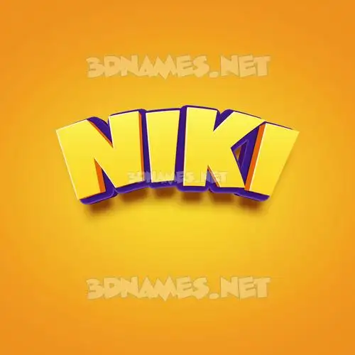 niki in Orange Toon style - 3D name wallpaper niki in Orange Toon style - 3D name wallpaper