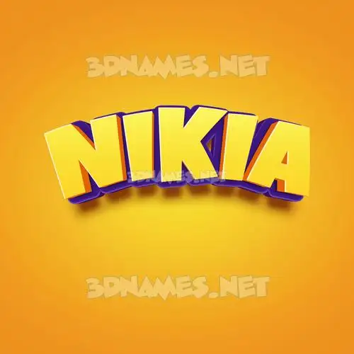 nikia in Orange Toon style - 3D name wallpaper nikia in Orange Toon style - 3D name wallpaper
