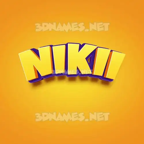 nikii in Orange Toon style - 3D name wallpaper nikii in Orange Toon style - 3D name wallpaper