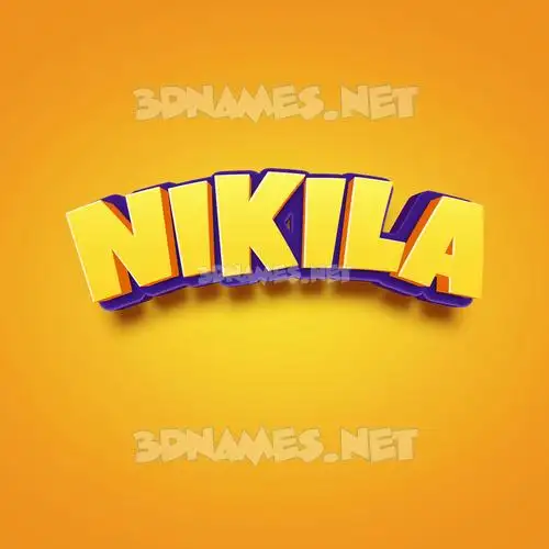nikila in Orange Toon style - 3D name wallpaper nikila in Orange Toon style - 3D name wallpaper