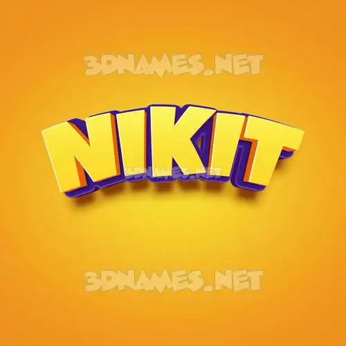 nikit in Orange Toon style - 3D name wallpaper nikit in Orange Toon style - 3D name wallpaper