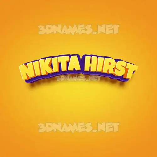 nikita hirst in Orange Toon style - 3D name wallpaper nikita hirst in Orange Toon style - 3D name wallpaper