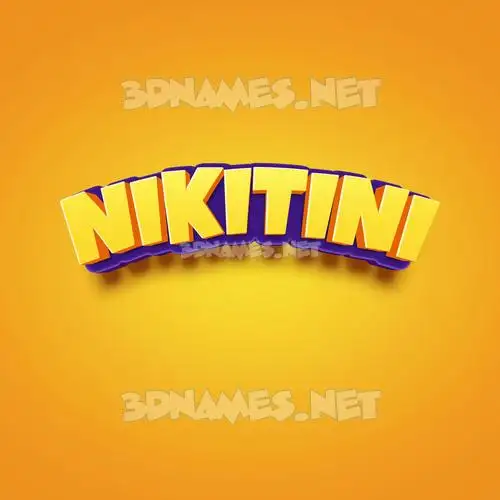 nikitini in Orange Toon style - 3D name wallpaper nikitini in Orange Toon style - 3D name wallpaper