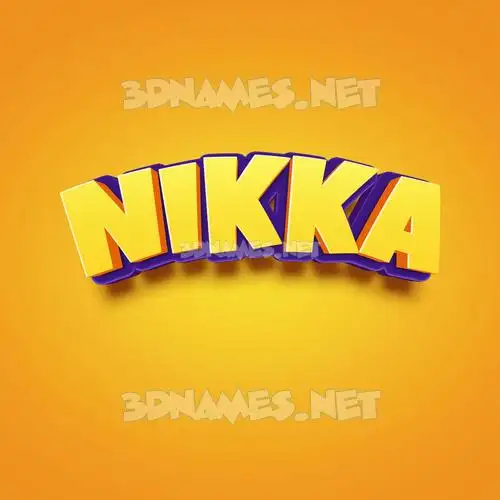 nikka in Orange Toon style - 3D name wallpaper nikka in Orange Toon style - 3D name wallpaper