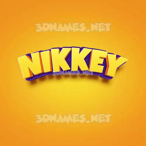 nikkey in Orange Toon style - 3D name wallpaper nikkey in Orange Toon style - 3D name wallpaper