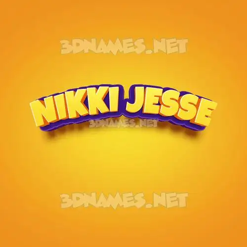 nikki jesse in Orange Toon style - 3D name wallpaper nikki jesse in Orange Toon style - 3D name wallpaper