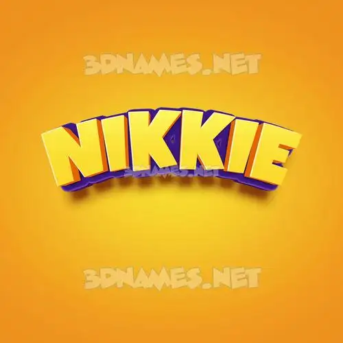 nikkie in Orange Toon style - 3D name wallpaper nikkie in Orange Toon style - 3D name wallpaper