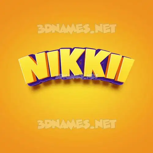 nikkii in Orange Toon style - 3D name wallpaper