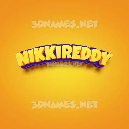 nikkireddy in Orange Toon style - 3D name wallpaper nikkireddy in Orange Toon style - 3D name wallpaper