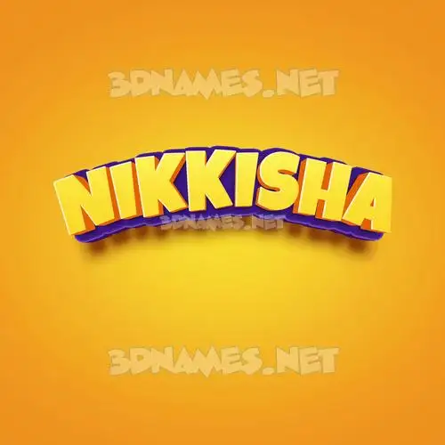 nikkisha in Orange Toon style - 3D name wallpaper nikkisha in Orange Toon style - 3D name wallpaper