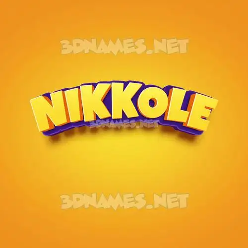 nikkole in Orange Toon style - 3D name wallpaper nikkole in Orange Toon style - 3D name wallpaper
