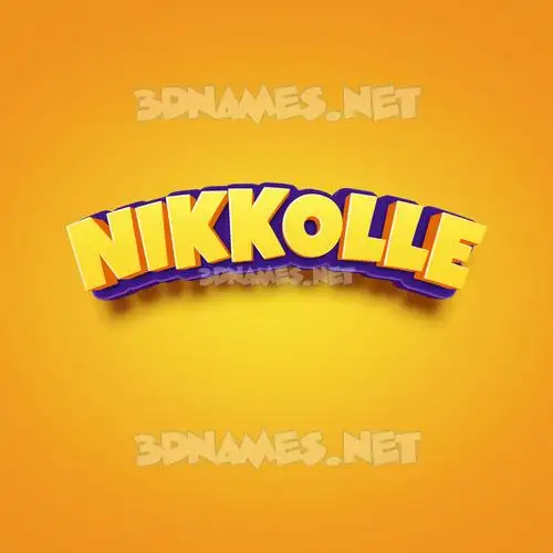 nikkolle in Orange Toon style - 3D name wallpaper