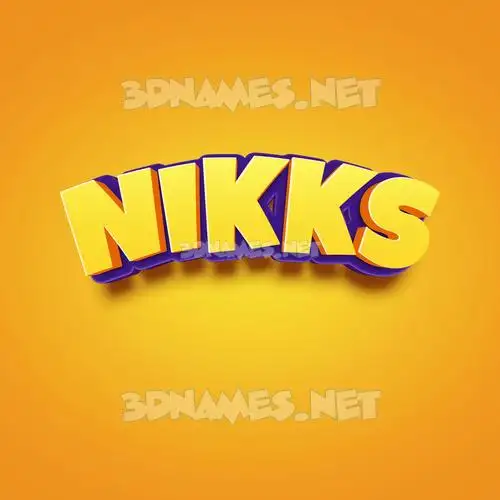nikks in Orange Toon style - 3D name wallpaper nikks in Orange Toon style - 3D name wallpaper