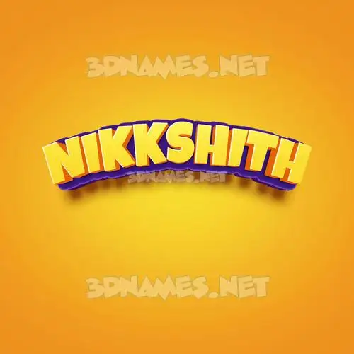 nikkshith in Orange Toon style - 3D name wallpaper nikkshith in Orange Toon style - 3D name wallpaper