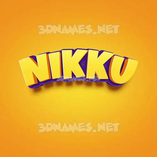 nikku in Orange Toon style - 3D name wallpaper nikku in Orange Toon style - 3D name wallpaper