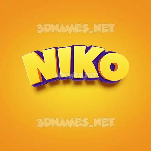 niko in Orange Toon style - 3D name wallpaper niko in Orange Toon style - 3D name wallpaper