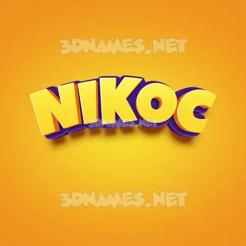 nikoc in Orange Toon style - 3D name wallpaper nikoc in Orange Toon style - 3D name wallpaper
