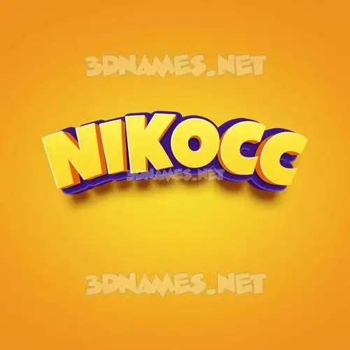 nikocc in Orange Toon style - 3D name wallpaper nikocc in Orange Toon style - 3D name wallpaper