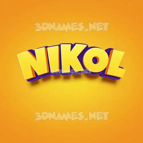 nikol in Orange Toon style - 3D name wallpaper nikol in Orange Toon style - 3D name wallpaper