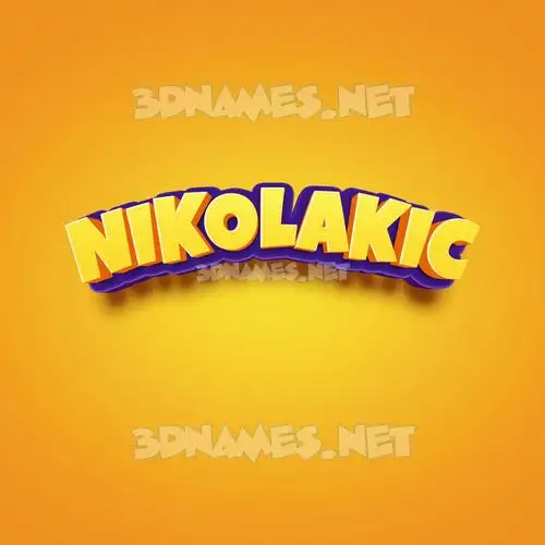 nikolakic in Orange Toon style - 3D name wallpaper nikolakic in Orange Toon style - 3D name wallpaper